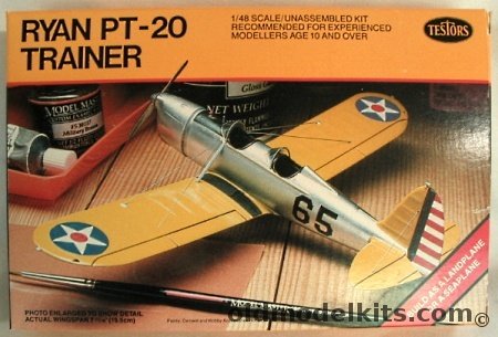 Testors 1/48 Ryan PT-20 or STM-S2 Land or Float - US Army or Netherlands - Bagged, 510 plastic model kit